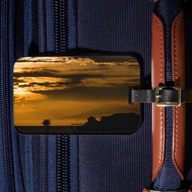 Etiqueta Para Maletas Cielo dorado (Anverso In Situ 4)