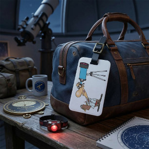 Etiqueta Para Maletas Científico con telescopio Astronomía Humor científ