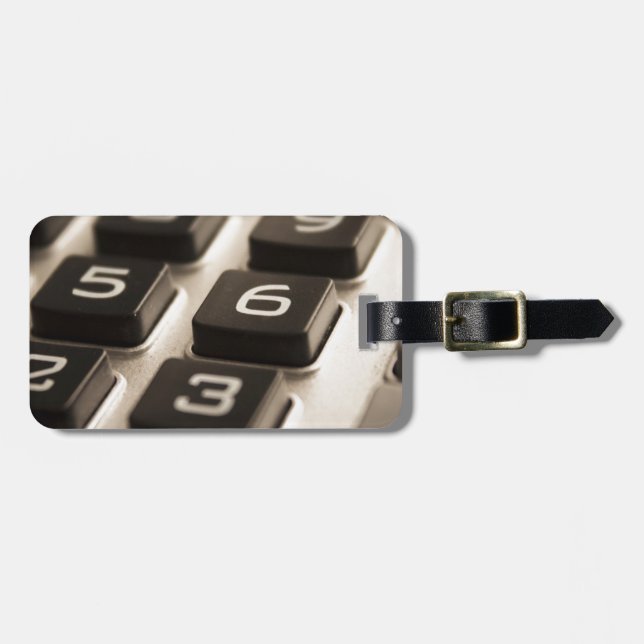 Etiqueta Para Maletas "Cierre de la calculadora" (Frente Horizontal)