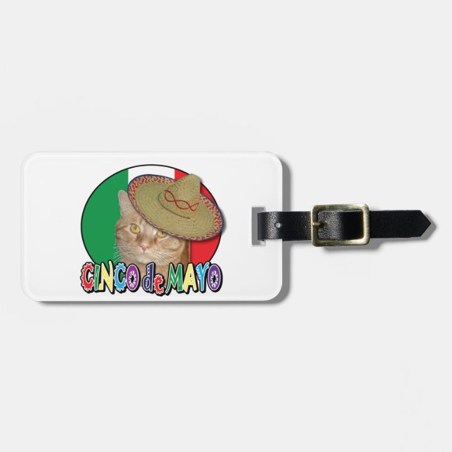 Etiqueta Para Maletas Cinco de Mayo (Frente Horizontal)
