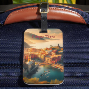 Etiqueta Para Maletas Cinque Terre Beach Italia Viaje a Europa Vieja