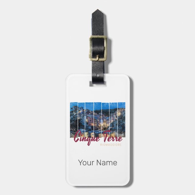 Etiqueta Para Maletas Cinque Terre Riomaggiore (Frente Vertical)