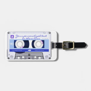 Etiqueta Para Maletas Cinta cassette - azul -