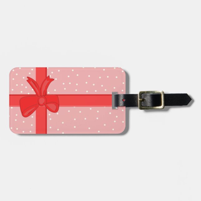 Etiqueta Para Maletas cinta de regalo (Frente Horizontal)