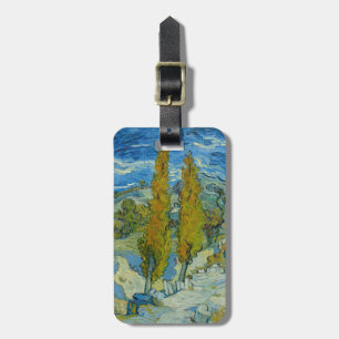 Etiqueta Para Maletas Cipreses de Van Gogh - Cielo Azul Giratorio Arte