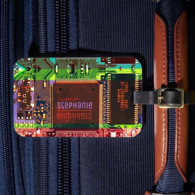 Etiqueta Para Maletas Circuito impreso de tecnología para PC electrónico (Anverso In Situ 4)