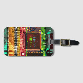 Etiqueta Para Maletas Circuito impreso de tecnología para PC electrónico