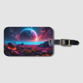 Etiqueta Para Maletas Círculo abstracto Minimalista moderno de blanco ne