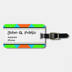 Etiqueta Para Maletas Círculo del trullo del amarillo anaranjado de la