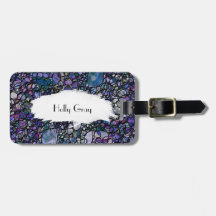 Círculos abstractos a mano, azul, púrpura, negra