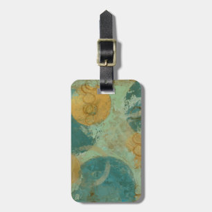 Etiqueta Para Maletas Círculos azules y amarillos