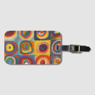 Etiqueta Para Maletas Círculos Concéntricos de las plazas de Kandinsky
