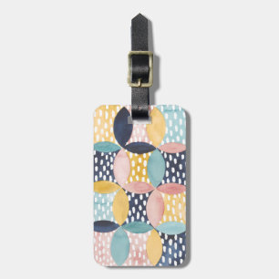 Etiqueta Para Maletas Círculos geométricos de la acuarela