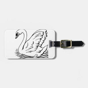 Etiqueta Para Maletas Cisne elegante