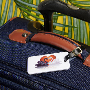 Etiqueta Para Maletas Cisne Negra Y Blanca