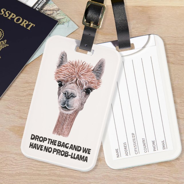 Etiqueta Para Maletas Cita cómica de Camel Saying Quirky Animal (Subido por el creador)