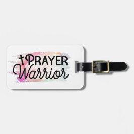 Etiqueta Para Maletas Cita cristiana y cruz de PRAYER WARRIOR