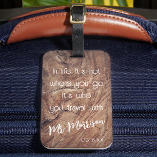 Etiqueta Para Maletas Cita de viaje Inspirador de los recién casados