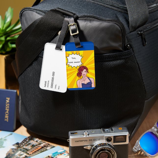 Etiqueta Para Maletas citas amantes editables (Anverso & Reverso)