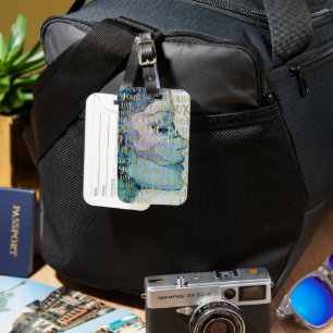 Etiqueta Para Maletas Citas Inspiradoras de oro para mujeres azules