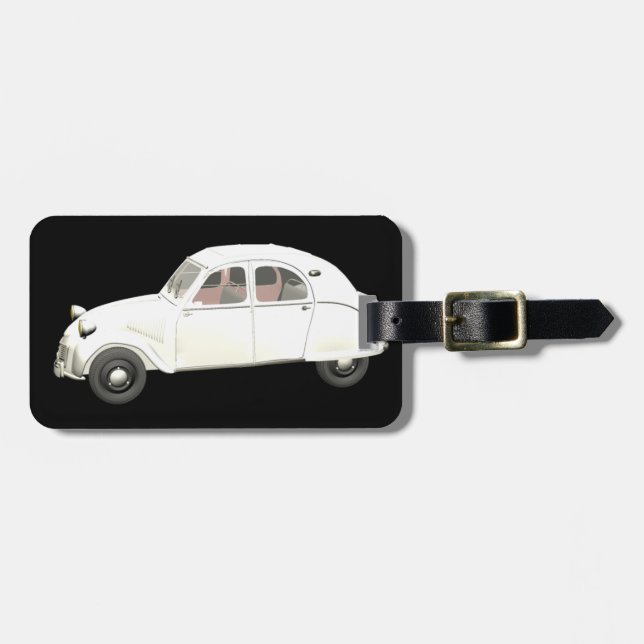 Etiqueta Para Maletas Citroen blanco 2CV (Frente Horizontal)