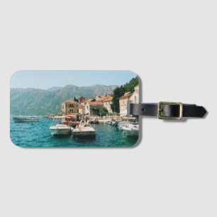 Etiqueta Para Maletas Ciudad costera de Perast, Montenegro