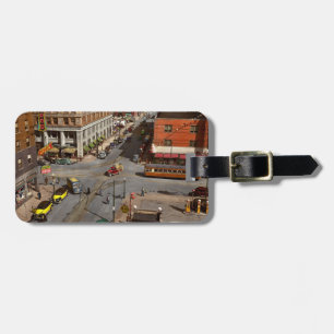 Etiqueta Para Maletas Ciudad - Iowa - Des Moines - Walnut y Fourth 1940