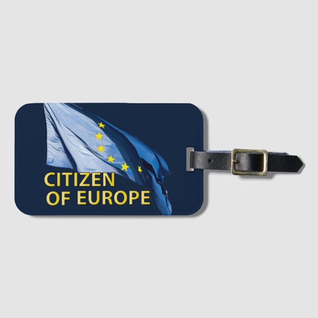 Etiqueta Para Maletas Ciudadano de Europa (Anverso horizontal)