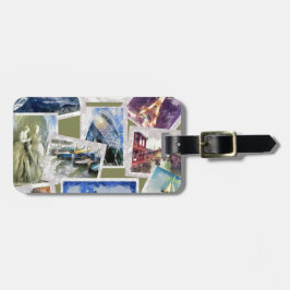 Etiqueta Para Maletas Ciudades mundiales, iconos, monumentos, fotos