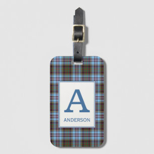 Etiqueta Para Maletas Clan Anderson Tartan Monogrammed