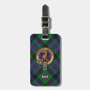 Etiqueta Para Maletas Clan Baird Escudo sobre Tartán