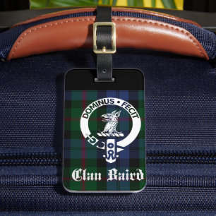 Etiqueta Para Maletas Clan Baird Escudo Tartan