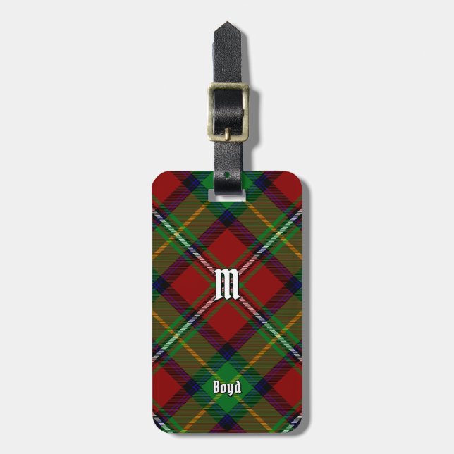 Etiqueta Para Maletas Clan Boyd Tartan (Frente Vertical)