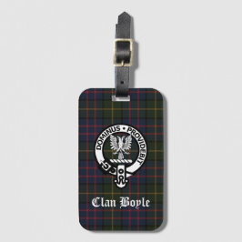 Etiqueta Para Maletas Clan Boyle Escudo Badge & Tartan