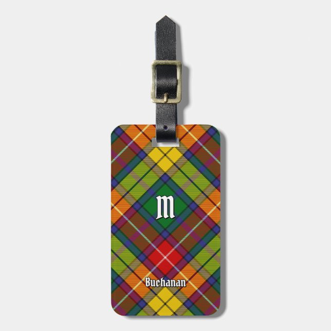 Etiqueta Para Maletas Clan Buchanan Tartan (Frente Vertical)