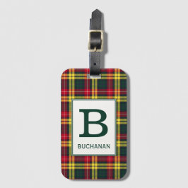 Etiqueta Para Maletas Clan Buchanan Tartan Monogrammed