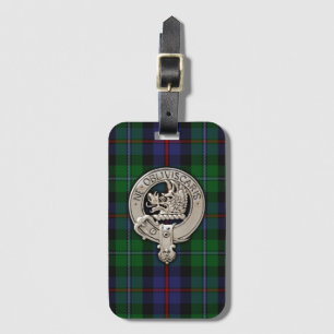 Etiqueta Para Maletas Clan Campbell Escudo y Cawdor Tartán