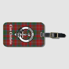 Etiqueta Para Maletas Clan Chisholm Escudo Badge & Tartan