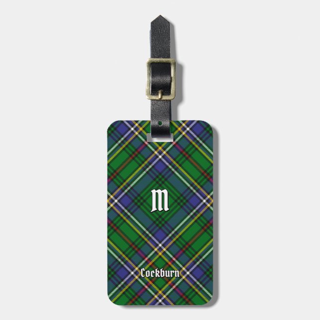 Etiqueta Para Maletas Clan Cockburn Tartan (Frente Vertical)