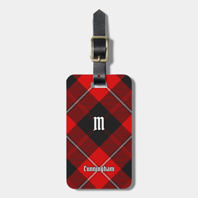 Etiqueta Para Maletas Clan Cunningham Tartan (Frente Vertical)