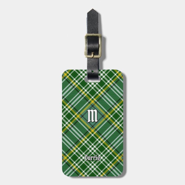 Etiqueta Para Maletas Clan Currie Tartan (Frente Vertical)
