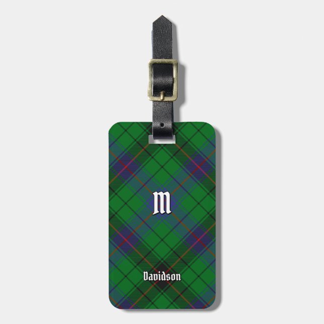 Etiqueta Para Maletas Clan Davidson Tartan (Frente Vertical)