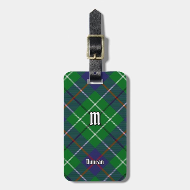Etiqueta Para Maletas Clan Duncan Tartan (Frente Vertical)