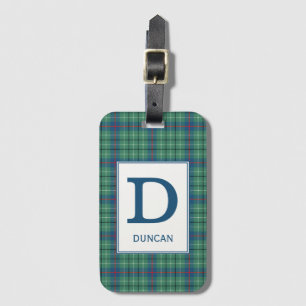 Etiqueta Para Maletas Clan Duncan Tartan Monogrammed