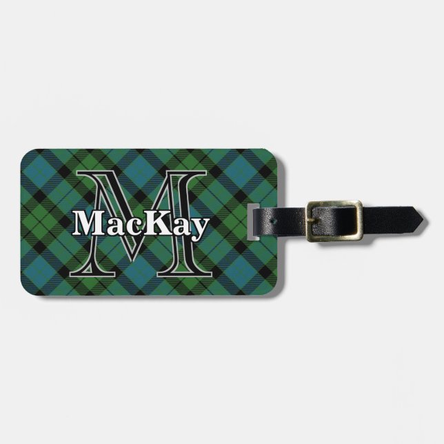Etiqueta Para Maletas Clan Epic Scotland MacKay Ancient Tartan (Frente Horizontal)