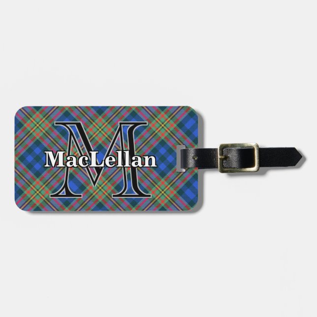 Etiqueta Para Maletas Clan Epic Scotland MacLellan Tartán (Frente Horizontal)