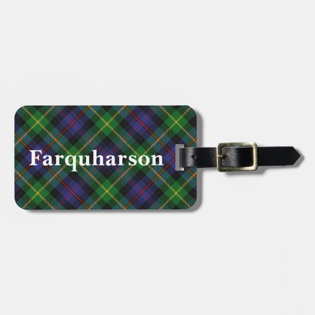 Etiqueta Para Maletas Clan Farquharson Tartan (Frente Horizontal)