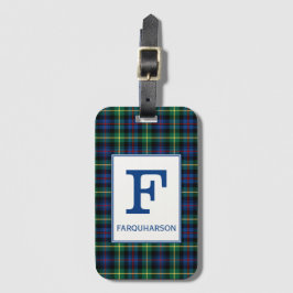 Etiqueta Para Maletas Clan Farquharson Tartan Monogrammed