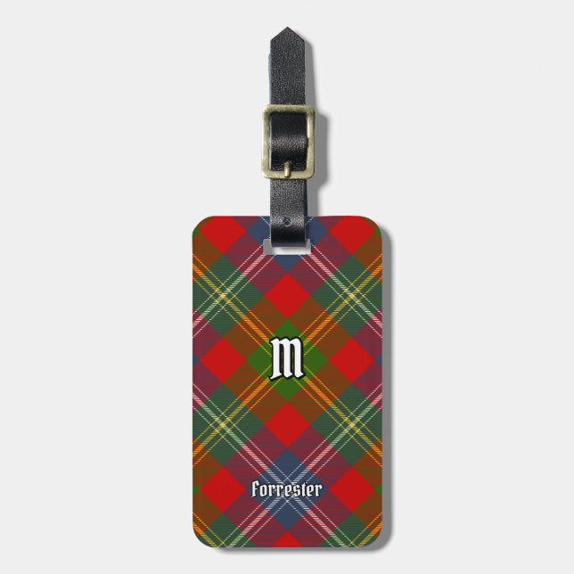 Etiqueta Para Maletas Clan Forrester Tartan (Frente Vertical)