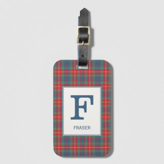 Etiqueta Para Maletas Clan Fraser de Lovat Antiguo Tartán Monogramado